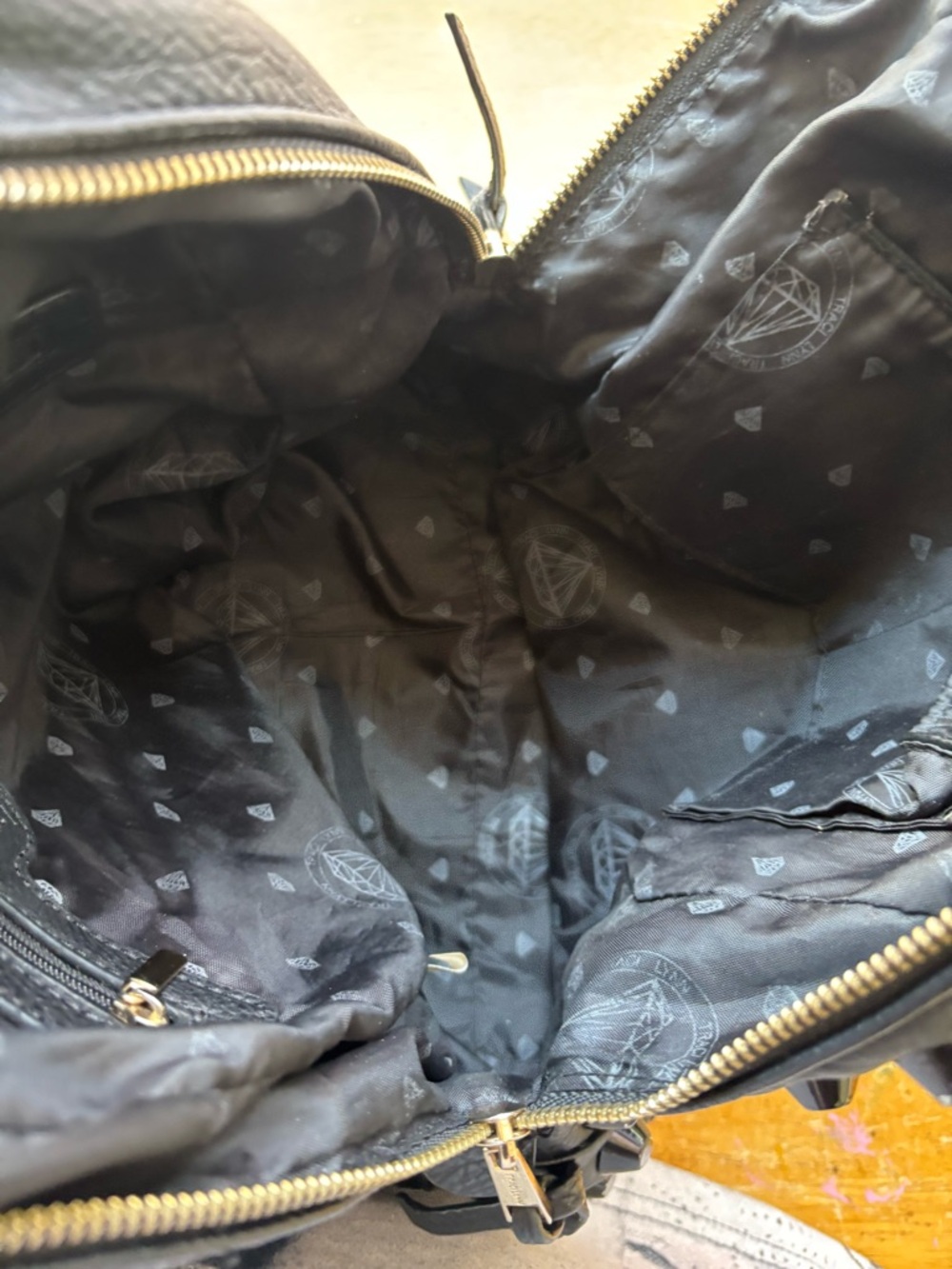 Traci Lynn Black Studded Vegan Leather Backpack - Picture 8 of 13